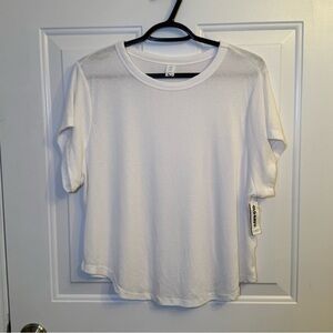 Old Navy White Boxy Short Sleeve Tee